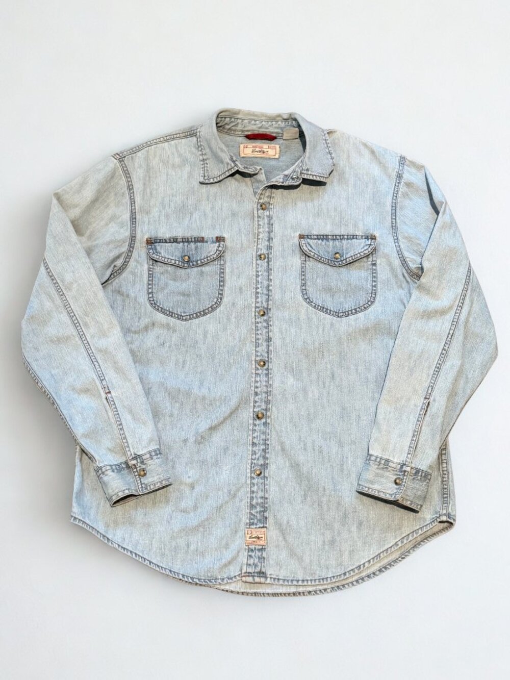 Levi's Strauss Vintage Denim Button Down Shirt Medium Blue Wash Cotton